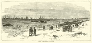 Vylodění vojsk nad Fort Fisher, leden 1865 od American School