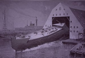 Start USS Maine, osm let před tím, než byla potopena od American School