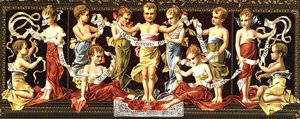 „Zpívejme znovu starý starý příběh o veselých vánočních dnech“ (chromolitho) od American School