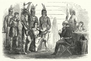 Poručík Boyd před plukovníkem Butlerem, incident divoké shovívavosti a civilizované pomstychtivosti (rytina) od American School
