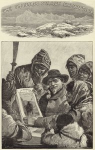 Poručík Schwatka ukazuje equimaux Illustrated London News od American School