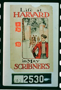 Život na Harvardu, plakát propagující květnové vydání časopisu Scribners Magazine