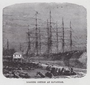 Loading Cotton at Savannah (rytina) od American School