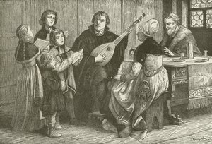 Luther uprostřed své rodiny od American School