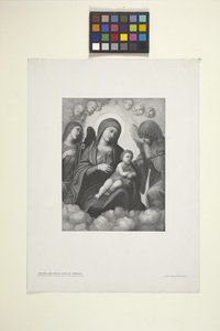 Madonna a dítě ve slávě (inkoust) od American School