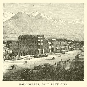 Hlavní ulice, Salt Lake City (rytina) od American School
