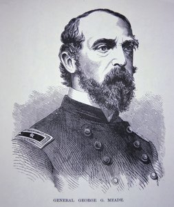 Generálmajor George Meade (1815-72) (rytina) od American School