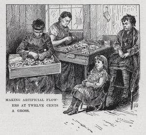 Výroba umělých květin za 12 centů brutto (litho) od American School