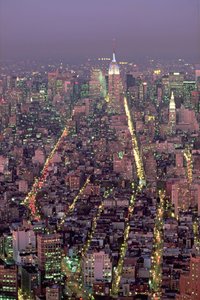 Manhattan v noci od American School