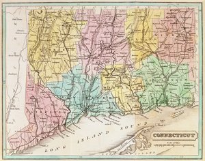 Mapa Connecticutu, z 