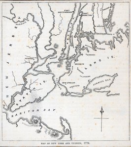 Mapa New Yorku a okolí (litho) od American School