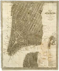 Mapa města New-York [na Manhattanu, až na sever jako 36. ulice] od American School