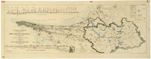 Mapa nového akvaduktu Croton, starého akvaduktu a potrubí řeky Bronx také povodí Croton, Bronx od American School