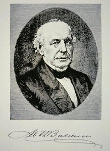 Matthias William Baldwin (1795-1866) zakladatel Baldwin Locomotive Works v roce 1831 (litho) od American School