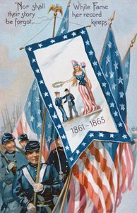 Pohlednice k Memorial Day, cca 1900 (barevná lito) od American School