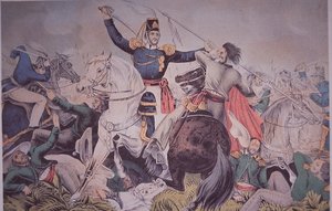 Mexicko-americká válka (1846-48), boj plukovníka Harneyho u Madelin poblíž Veracruz od American School