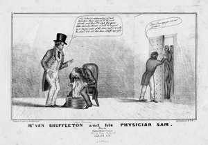 Pan van Shuffleton a jeho lékař Sam, kolem roku 1836 od American School