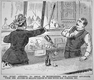Paní Hurstová rozbila saloon, z „Policejního věstníku“ od American School