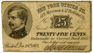 New York Oyster Co., 119 Merrimac & 57 Portland St., 1862 od American School
