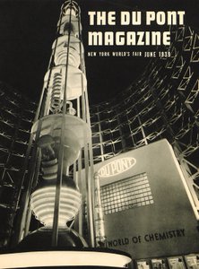 New York Worlds Fair, přední obálka časopisu DuPont, červen 1939 od American School