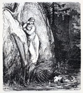 Nixes, z The World Guide to Gnomes, Fairies, Elves and Other Little People od Thomase Keightleyho (1789-1872) Vydáno 1880, (BW Engraving) od American School