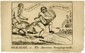 Ograbme nebo The American-Snapping Turtle, 1808 od American School