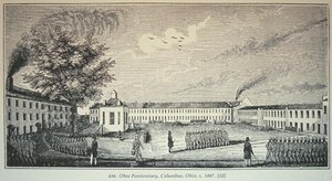 Ohio Penitenciary, Columbus, Ohio, c.1847 (rytina) od American School