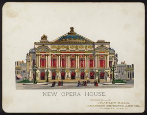 Opera Palais Garnier, Paříž, Francie (chromolitho) od American School