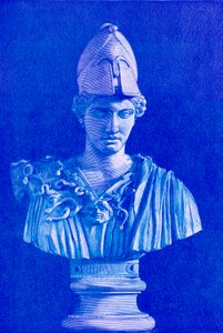 Pallas Athene, ilustrace z Historie Řecka od Victora Duruye, publikoval 1890 (digitálně vylepšený obrázek)