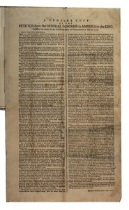 Petice z Generálního kongresu v Americe králi, Kontinentální kongres, 26. října 1774