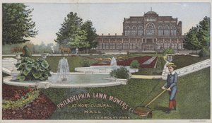 Sekačky na trávu Philadelphia v zahradnické hale (chromolitho) od American School