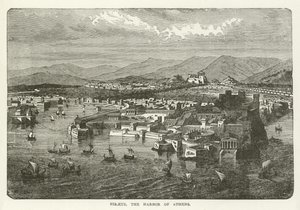 Pireus, přístav v Aténách od American School