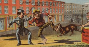 Policista zatýká zloděje od American School