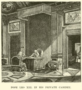 Papež Lev XIII., ve svém soukromém kabinetu od American School