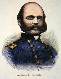 Portrét Ambrose E. Burnside (barevné lito) od American School