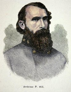 Portrét generála Ambrose P. Hilla (barevné lito) od American School
