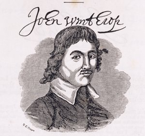 Portrét Johna Winthropa (1588-1649) z „Connecticut Historical Collections“, od Johna Warnera Barbera, 1856 od American School