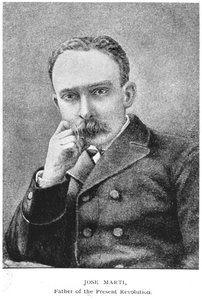 Portrét Jose Martiho (1853-95) z Příběhu Kuby od Murata Halsteada, vydáno 1898 od American School