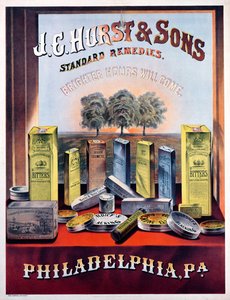 Plakátová reklama J. E. Hurst & Sons Standard Remedies – Brighter Hours will Come