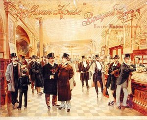 Plakát s reklamou „The Hoffman House Bouquet Cigar“ (barva lito) od American School