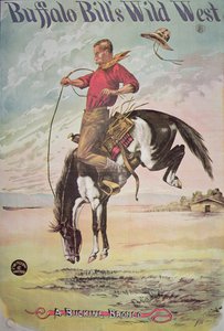 Plakát vzpínajícího se bronca pro Buffalo Bill
