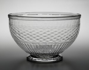 Punch Bowl, c. 1820-1840 (olovnaté sklo) od American School
