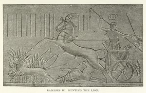 Rameses III loví lva od American School