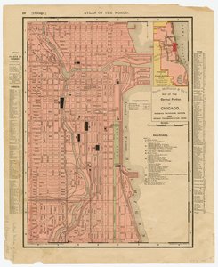 Mapa centrální části Chicaga, Illinois od Rand McNally  Company od American School