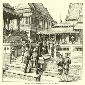 Přijetí generála Granta králem od American School