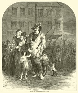 Uprchlíci ze severní Missouri vstupující do St Louis, září 1864 od American School