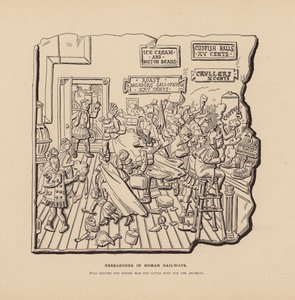 Výzkumy římských železnic (litografie) od American School