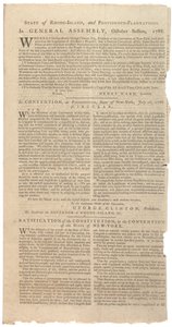 Usnesení tisknoucí návrh NYS na změny ústavy, říjen 1788 od American School