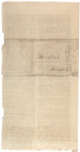 Usnesení tisknoucí návrh NYS na změny ústavy, říjen 1788 od American School