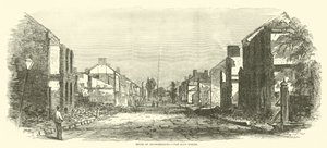 Ruiny Chambersburgu, hlavní ulice, září 1864 od American School